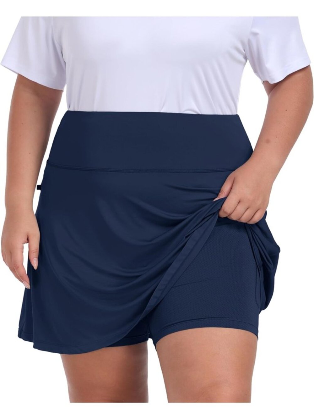 Plus Size Athletic Skort 20" Golf Tennis Skirt with Built-in Shorts for Women